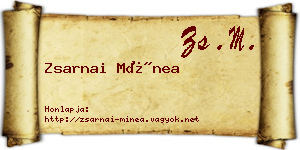 Zsarnai Mínea névjegykártya